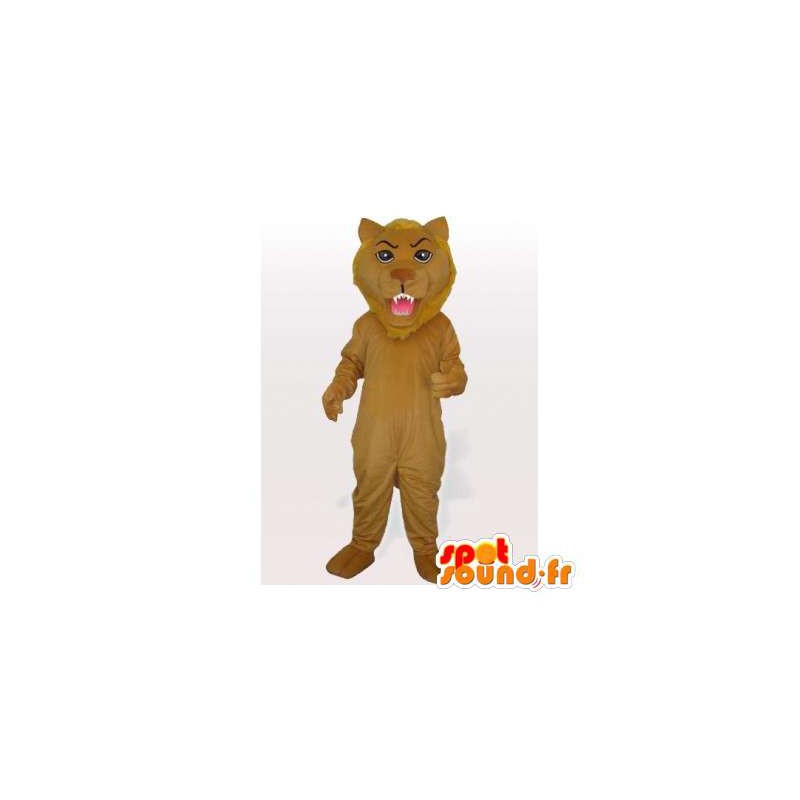 Brown leone mascotte. Lion costume - MASFR006091 - Mascotte Leone