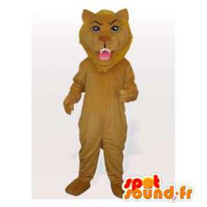 Marrom leão mascote. Costume Lion - MASFR006091 - Mascotes leão