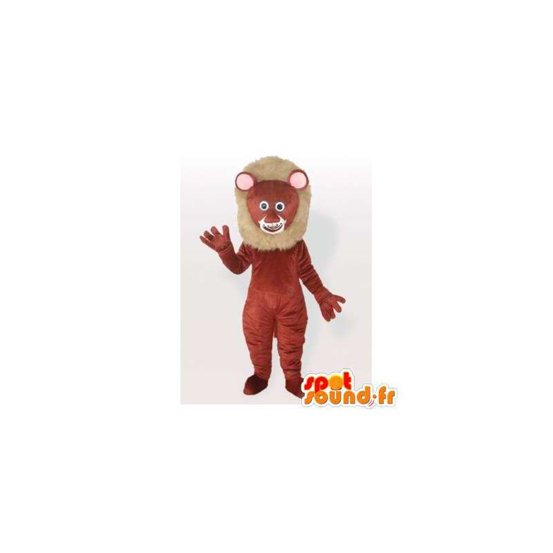Marrom leão mascote. Costume Lion - MASFR006092 - Mascotes leão