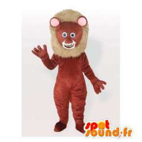 Brun løve maskot. Lion Costume - MASFR006092 - Lion Maskoter