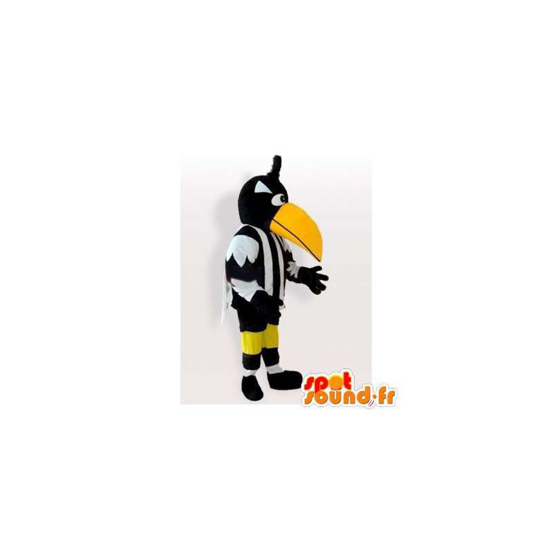 Toucan mascot black and white. Toucan costume - MASFR006094 - Mascot of birds