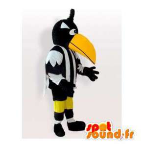 Toucan mascot black and white. Toucan costume - MASFR006094 - Mascot of birds