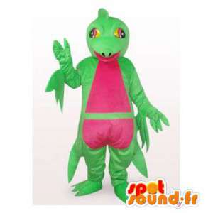 Mascot groene en roze kikker. Frog Suit - MASFR006095 - Kikker Mascot