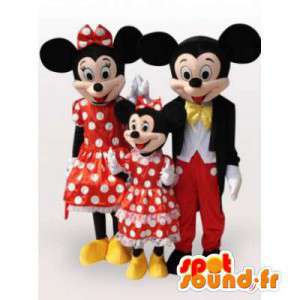 Mascotte van Mickey, Minnie en hun dochter. Set van 3 pakken - MASFR006106 - Mickey Mouse Mascottes