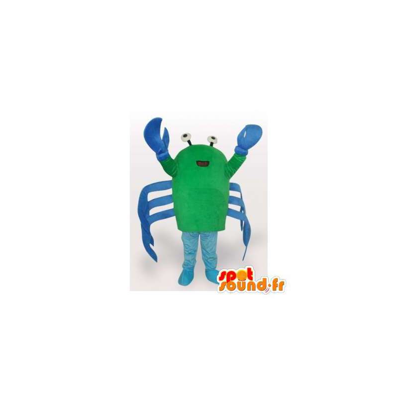 Groene en blauwe krab mascotte. Crab Costume - MASFR006110 - mascottes Crab