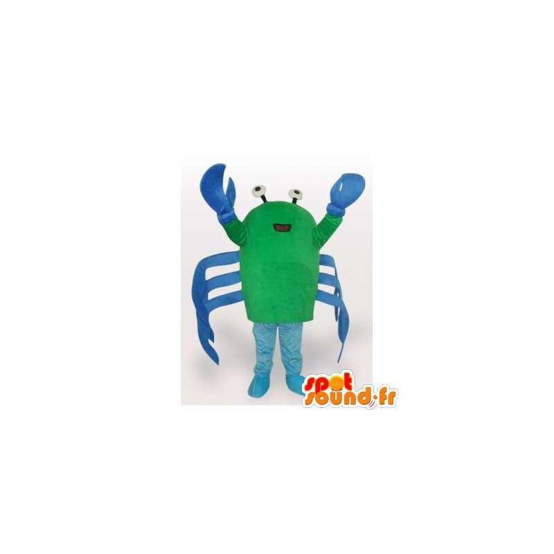 Mascotte de crabe vert et bleu. Costume de crabe - MASFR006110 - Mascottes Crabe