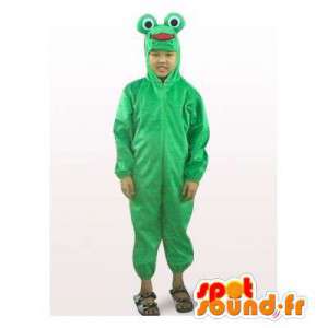 Grøn frø maskot pyjamastil - Spotsound maskot kostume