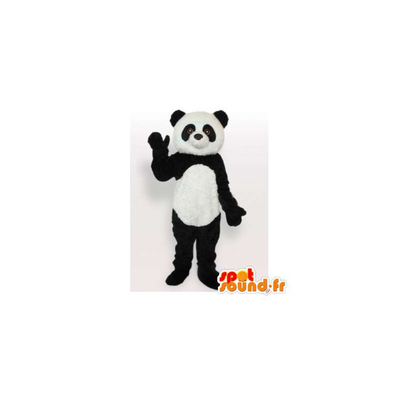 Mascot panda blanco y negro. Panda traje - MASFR006114 - Mascota de los pandas