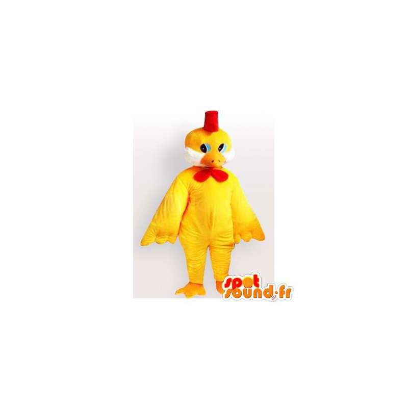 Kæmpe gul hane maskot. Gul hane kostume - Spotsound maskot
