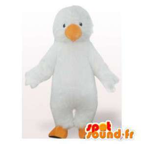 Baby penguin maskot, helt hvitt. hvit pingvindrakt - MASFR006121 - Barnemaskoter