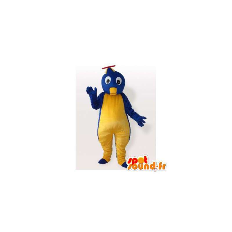 Mascot bird blue and yellow. Costume Bluebird - MASFR006127 - Mascot of birds