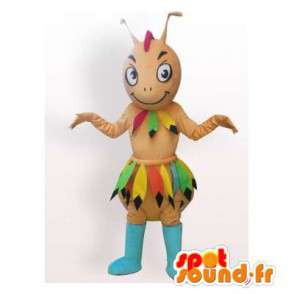 Apache ant mascot brown. Costume ants - MASFR006135 - Mascots Ant
