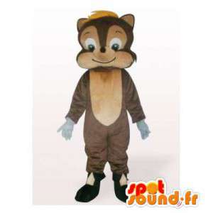 Brun og beige egern maskot - Spotsound maskot kostume