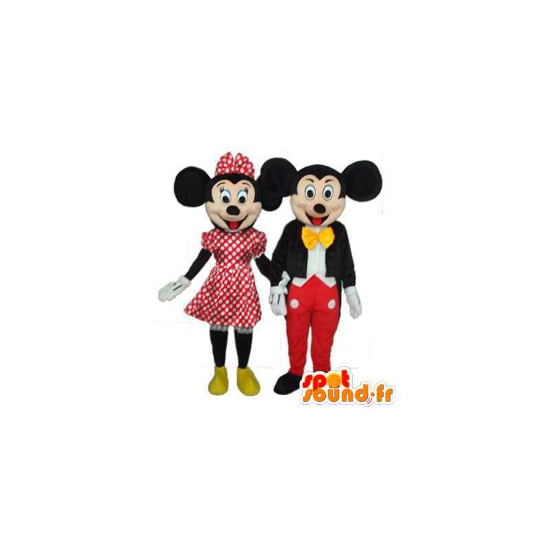Maskoter Mikke og Minnie Disney. Pakke med 2 - MASFR006141 - Mikke Mus Maskoter