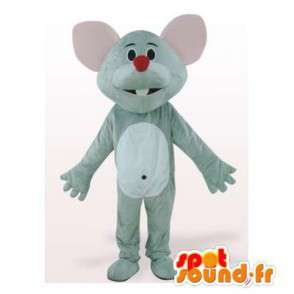 Mascotte del mouse grigio e bianco - MASFR006142 - Mascotte del mouse