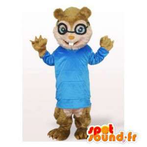 Chipmunks mascotte. Costume Simon Sevilla - De Chipmunks-mascottes - MASFR006144 - SpotSound.fr