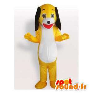 Gul hundemaskot. Gul hundedragt - Spotsound maskot kostume