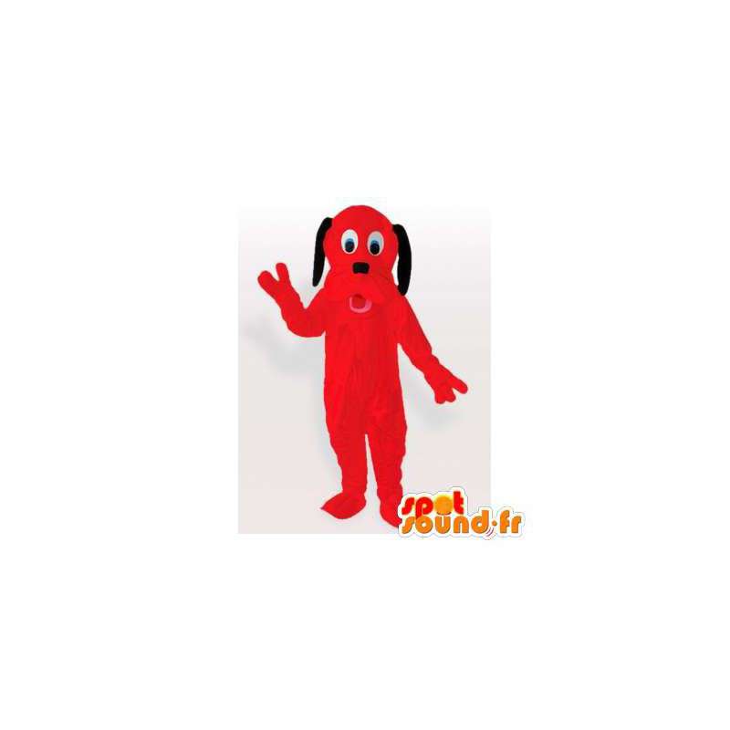 Mascotte de chien rouge. Costume de chien rouge - MASFR006151 - Mascottes de chien