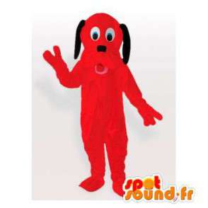 Mascotte de chien rouge. Costume de chien rouge - MASFR006151 - Mascottes de chien