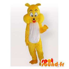 黄色いブルドッグのマスコット。ブルドッグコスチューム-MASFR006162-犬のマスコット