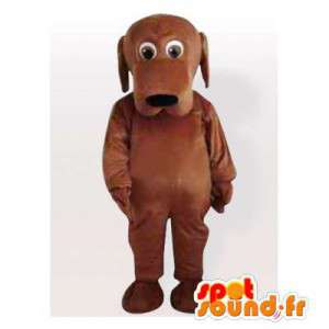 De klantgerichte bruine hond mascotte - MASFR006169 - Dog Mascottes