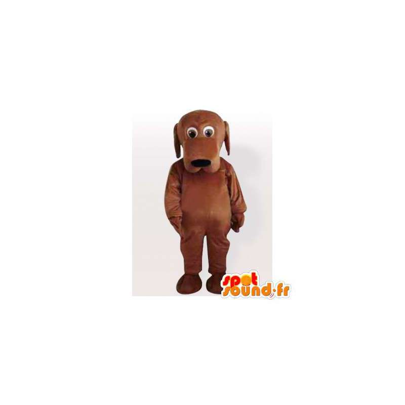 De klantgerichte bruine hond mascotte - MASFR006169 - Dog Mascottes