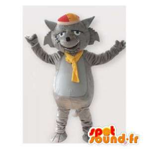 Mascot cicatrices gato gris. Traje de gato - MASFR006171 - Mascotas gato