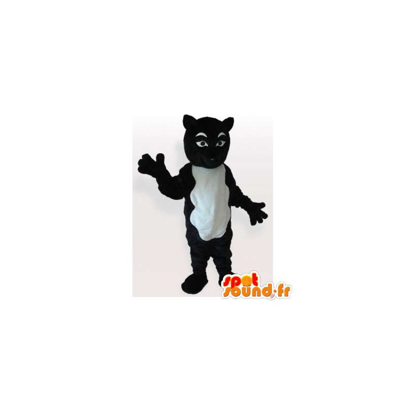 Mascot gato blanco y negro. Traje de gato - MASFR006175 - Mascotas gato