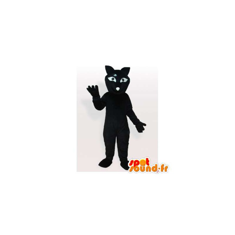 Alle zwart, eenvoudig en aanpasbare Cat Mascot - MASFR006178 - Cat Mascottes