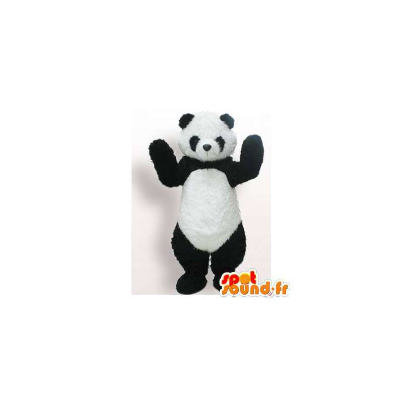 Mascot panda blanco y negro. Panda traje - MASFR006180 - Mascota de los pandas