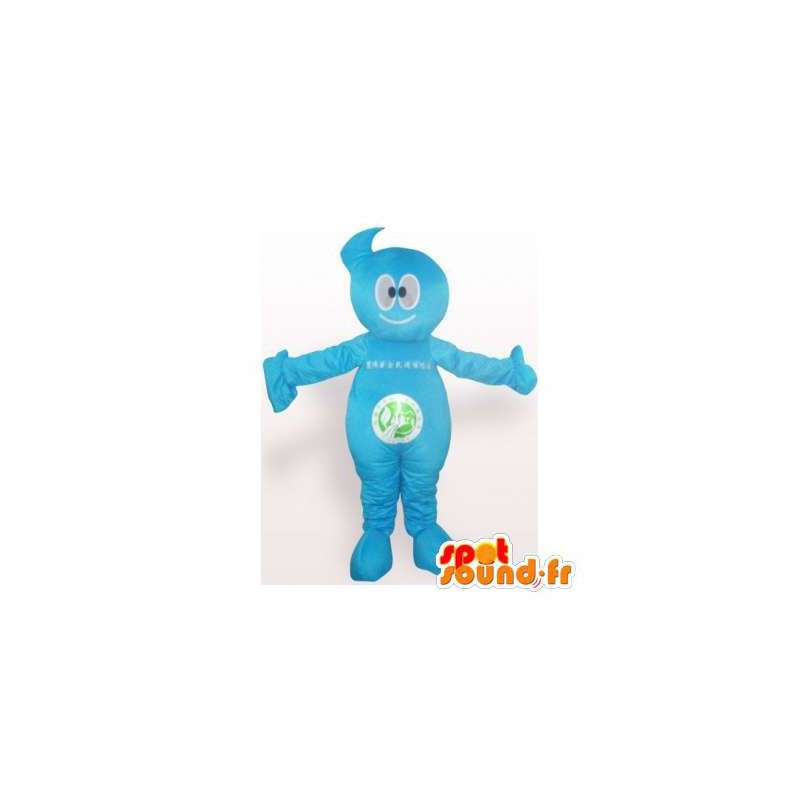 Mascotte de bonhomme tout bleu - MASFR006189 - Mascottes Homme