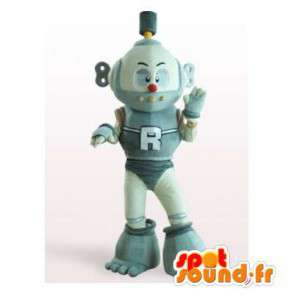 Robot mascot gray and white. Costume Toy - MASFR006190 - Mascots of Robots