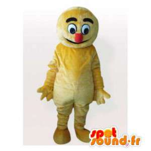 Mascote boneco amarelo com um nariz vermelho - MASFR006192 - Mascotes homem