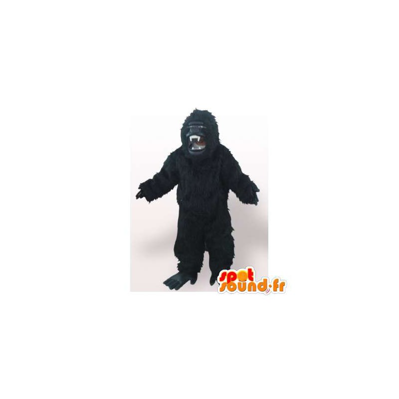 Maskotti realistinen musta gorilla. musta gorilla puku - MASFR006193 - Mascottes de Gorilles