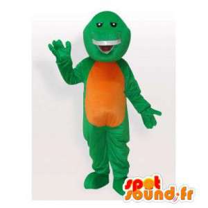 Groen en geel schildpad mascotte. Turtle Costume - MASFR006198 - Turtle Mascottes