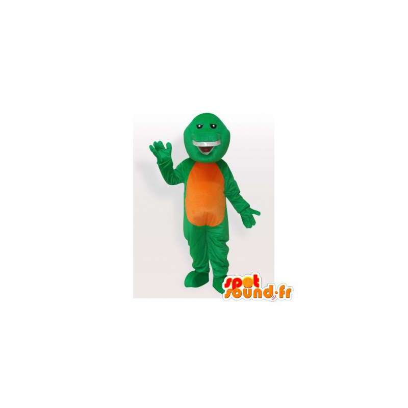 Groen en geel schildpad mascotte. Turtle Costume - MASFR006198 - Turtle Mascottes