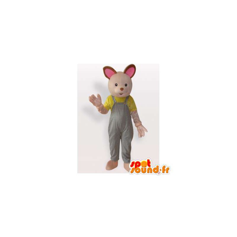 Maskebeige kaninoveralls. Bunny kostume - Spotsound maskot