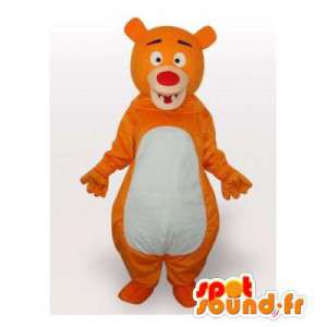 Orange björnmaskot. Orange björndräkt - Spotsound maskot