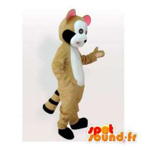 Beige raccoon mascot....