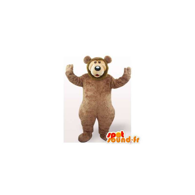 Brun bjørnemaskot, alle hårede - Spotsound maskot kostume