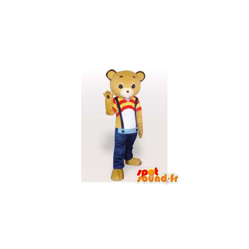 Beige maskot overall - Spotsound maskot kostume