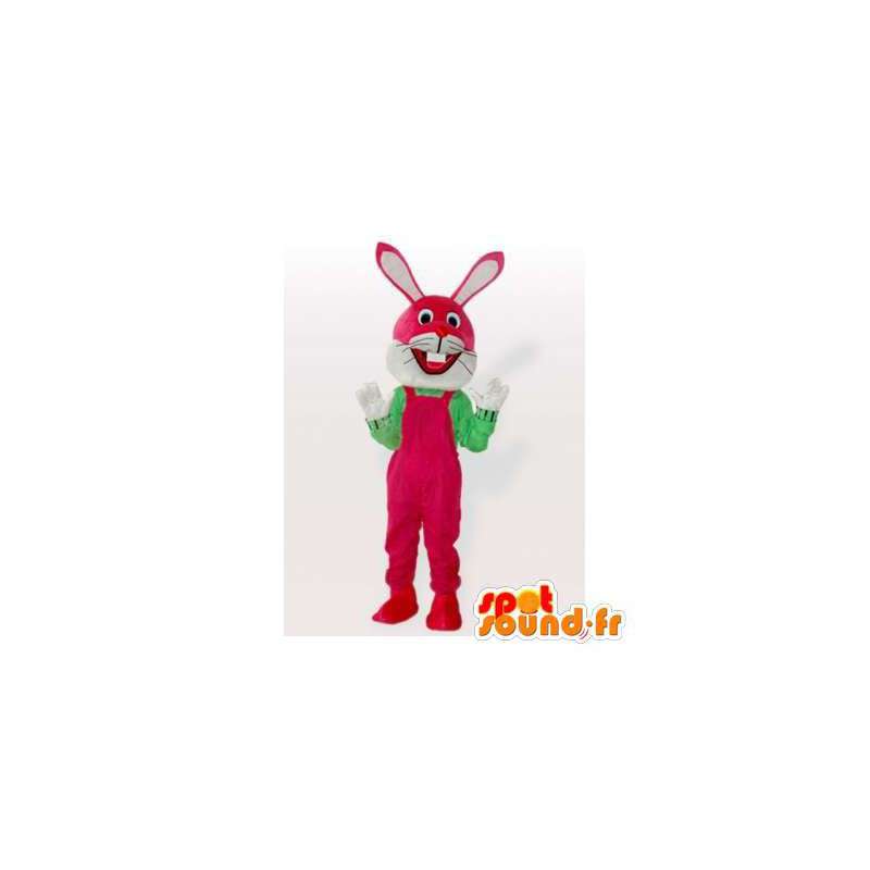 Pink kanin maskot. Pink bunny kostume - Spotsound maskot kostume