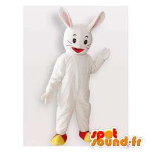 Hvit kanin maskot. Rabbit...