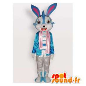 Maskot blå og hvit kanin. Costume kanin - Kanin maskot - MASFR006249 - SpotSound.fr