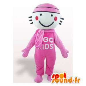 Mascot peluche rosa e...