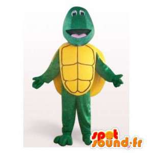 Grön och gul sköldpadda maskot. Sköldpaddadräkt - Spotsound
