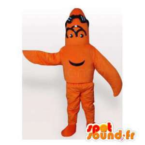 Orange sjöstjärna maskot. Orange stjärnadräkt - Spotsound maskot