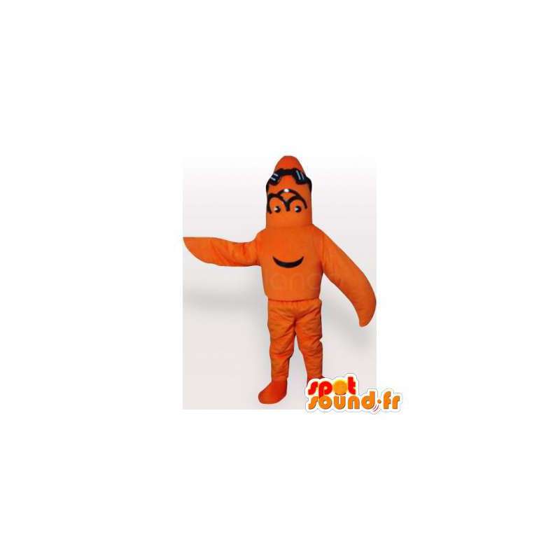 Orange sjöstjärna maskot. Orange stjärnadräkt - Spotsound maskot