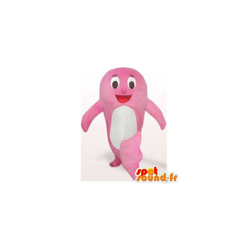Maskotti vaaleanpunainen valas. Whale Costume - Maskotteja meressä - MASFR006271 - SpotSound.fr