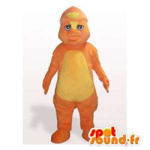 Oranžová dinosaurus maskot. Dinosaur Costume - MASFR006287 - Dinosaur Maskot